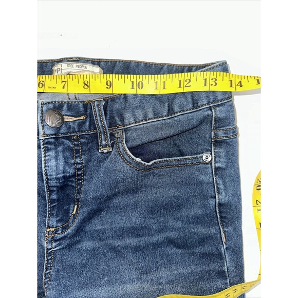 Free People Stretch Distressed Skinny Jeans Women Light Wash 61855-16515125 Sz26 - Picture 15 of 16